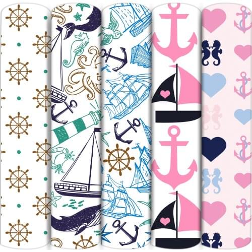 Seaweed Sailor Polyester Cotton/4 way Stretch Knit Fabric Patchwork Sewing Kid Home Textile Cloth Quilting Dress Curtains,c17017