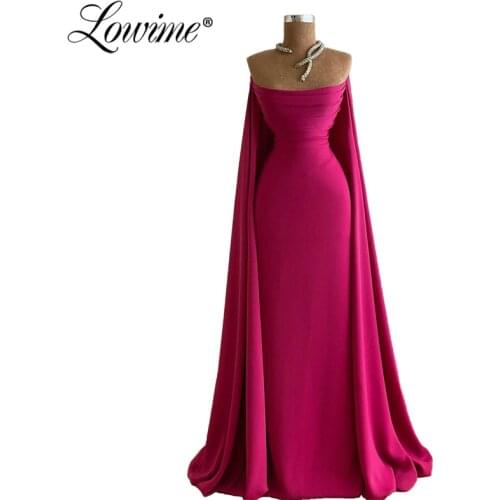 Muslim Evening Dresses Mermaid Islamic Dubai Saudi Arabic Long Elegant Evening Gowns 2020 Strapless Simple Prom Party Dress