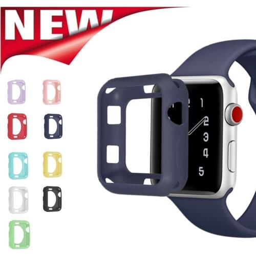 Candy Soft Silicone Case Cover for Apple Watch 6 SE 5 4 3 2 1 42MM 38MM Protection Shell for iWatch 4 5 6 3 2 40MM 44MM Bumper