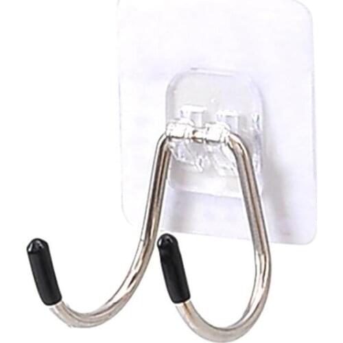 Seamless Adhesive HookStrong Adhesive Wall-mounted Kitchen Load-bearing Suction Cups Bathroom Kitchen Towel Hooks Wall Hanger