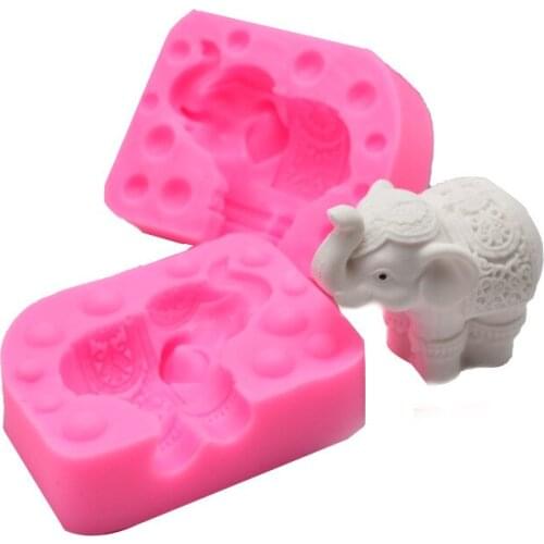 2019 New 3D Elephant Shape Silicone Mold Cake Decor Candy Chocolate Pastry Baking Mould For Kitchen Tool Accessories Bakeware