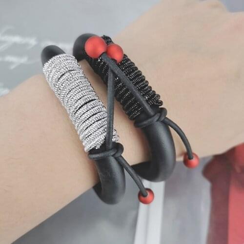 UKEBAY New Handmade Charm Bracelets For Women Rubber Jewelry Bohemia Love Bangles Pearl Accessories For Party Gift Boho Bracelet