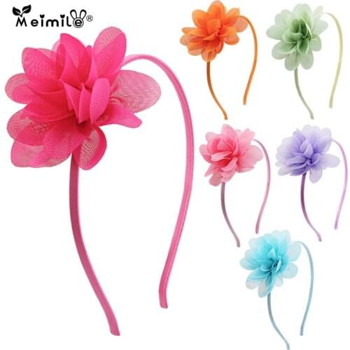 Handmade cloth flower headband lovely girls hair hoop boutique children hairbands princess headwear girls hair accessories