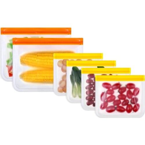 200x Wholesale PEVA food preservation bag,snack sealing bag,vegetable and fruit preservation bag frosted translucent storage bag