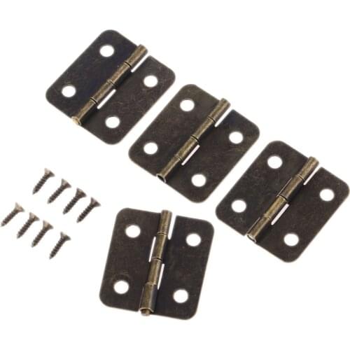 4Pcs Vintage Furniture Door Hinge 30*26mm Cabinet Drawer Jewelry Wooden Box Wine Case Decorative Hinge Furniture Hardware