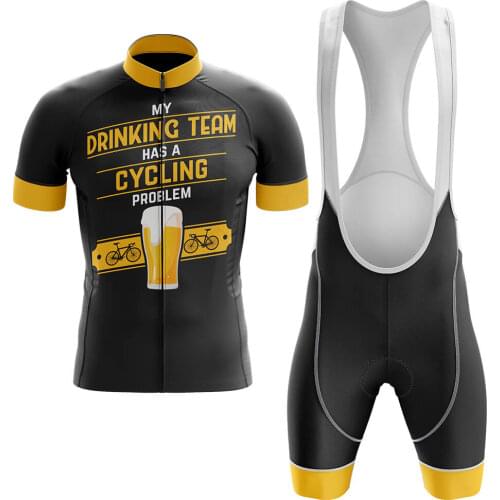 Drinking Team Cycling Jersey Set Summer Cycling Wear Mountain Bicycle Clothing MTB Bike Cycling Clothing Cycling Suit
