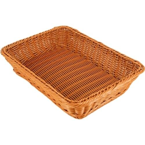 Straw Wicker Woven Storage Basket For Home Table Fruit Bread Towels Sundries Storage Tray Kitchen Storage Container Organizer