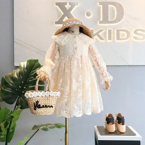 New Year Baby Girl Dress Girls spring summer Dress Children Kids lace Dress Girls Korean Version Costume