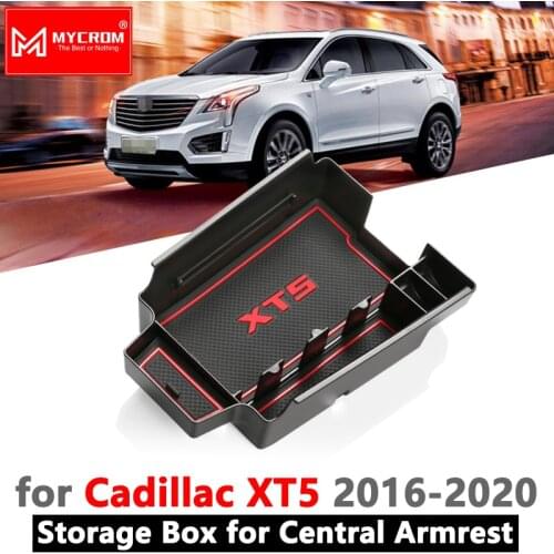 Armrest Box Storage for Cadillac XT5 2016 2017 2018 2019 2020 Stowing Tidying Organizer Anti-Slip Rubber Interior Accessories