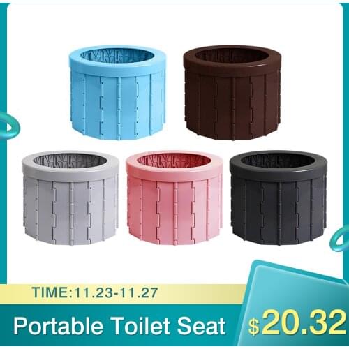 Portable Toilet Seat Potty Car Travel Camping Hiking Long Trips Potty Training Seat Folding Toilet Emergency Toilet Potty