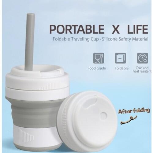 Folding Silicone Cup Coffee Mugs Travel Collapsible Silicone Cups Portable Handcup Retractable Food Grade Foldable Water Cups