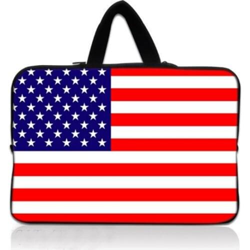 USA Flag Laptop Handbag Sleeve Case Bag Ultrabook Notebook 13 14 15 15.6 inch Carrying Case For Macbook Air Pro ASUS Acer Dell