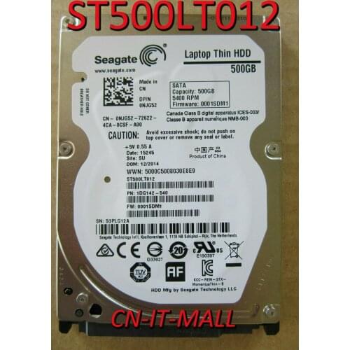 Seagate Thin ST500LT012 500GB 5400 RPM 16MB Cache SATA 6.0Gb/s 2.5" Internal Notebook Hard Drive