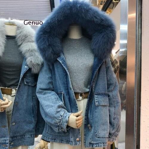 Women Winter Jacket Warm Parka Fashion Winter Long Sleeve Hooded Coat Female Solid Causal Thick High End Wool Denim Tops