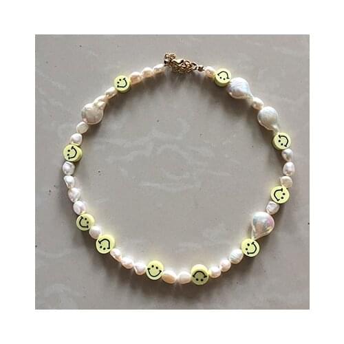 2020 wald-berlin evil eye bead collares Smilie Dude natural baroque Necklace freshwater sweet pearl womens necklaces jewelry