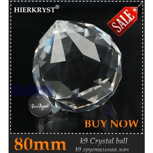 1 Transprent Chandelier gorgeous Crystal Healing Pendulum Lamp Prisms Hanging Pendants Ball Rainbow Maker 80mm dia. M02073