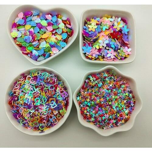 10g Stars, Love Petals, Plum Letters, Flower Shape, Multi-Color Sequins Used for DIY Sewing Wedding Crafts Accessories Wholesale