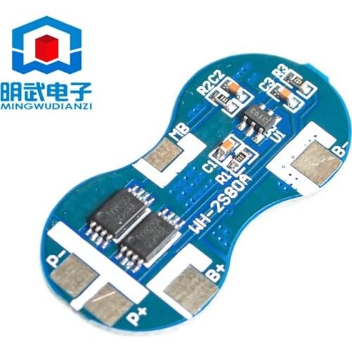 2S Li-ion 18650 Lithium Battery Charger Protection Board 7.4V Overcurrent Overcharge Overdischarge Protection 4A 2 Series BMS