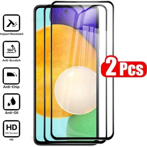 2pcs protective glass For samsung a52 case For samsung galaxy a52 a 52 52a 5G tempered glass samsun galaxi a52 2021 phone cover