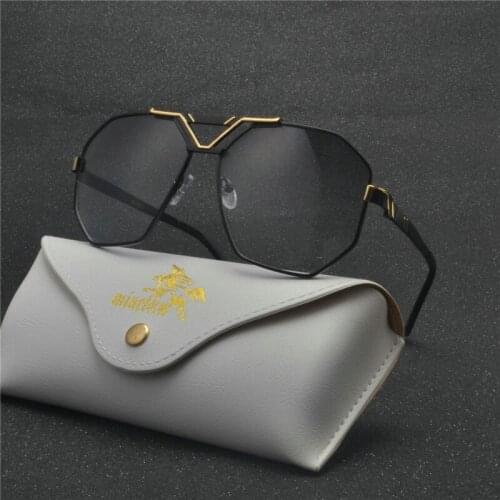 2018 Brand Vintage Style Sunglasses Men Flat Lens Rimless Square Frame Women Sun Glasses Eyewear With box NX
