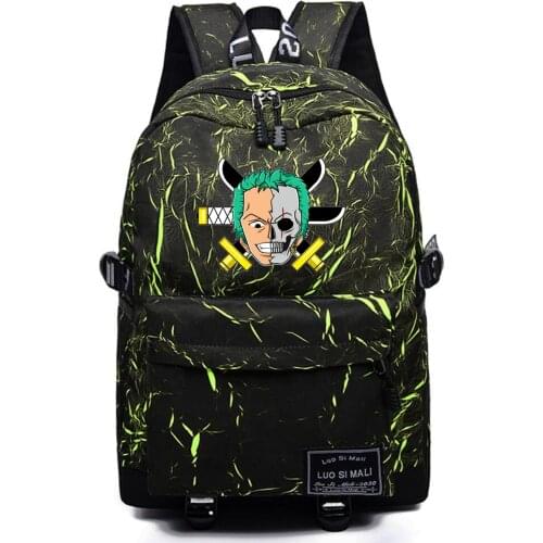Anime One Piece Backpack Schoolbag Unisex Casual High Quality Fabric Packsack Mochila Student Teenger Travel Laptop Bag
