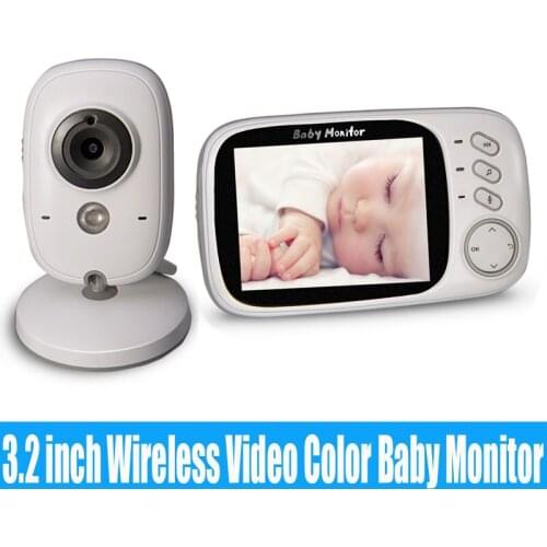 Wireless Video 3.2 inch Color Baby Monitor High Resolution Baby Nanny Security Camera Night Vision Temperature Monitoring