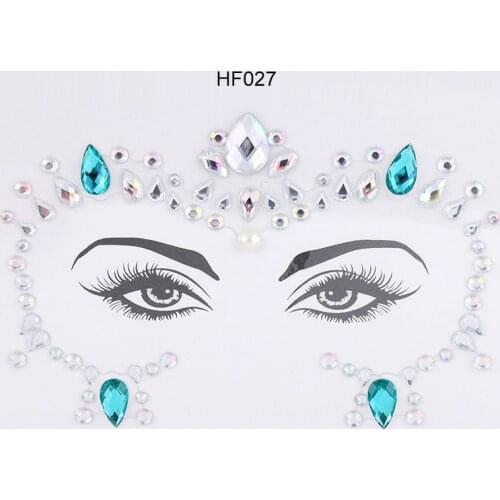 3DTemporary Face Rhinestone Glitter Tattoo Stickers Face Jewels Gems Festival Party Makeup Body Jewels Flash Beauty Makeup Tools