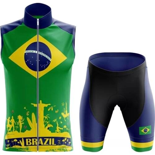 Brasil Ciclismo Cycling Jersey set New Team Mtb Men Summer Bicycle Vest Roupa Ciclismo Masculino Chaleco Ciclismo Bike Clothing