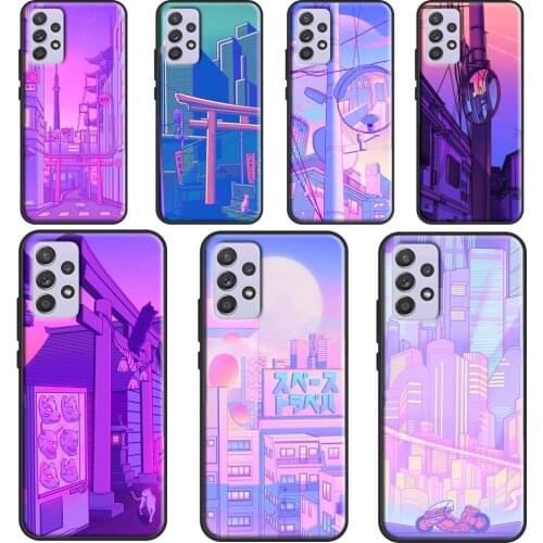 Pastel Japan Neo Tokyo Art Case For Samsung A72 A52 A42 A32 A12 A70 A50 A40 A30 A10 A20 S A11 A41 A51 A71 A21S Cover