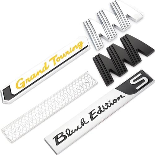 Black WHITE Edition Grand Touring M Logo Sticker For Lexus Toyota Land Cruiser Prado Trunk Fender Side Body Badge 3D Accessories