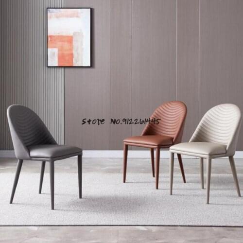 Designer Light Luxury High-end Dining Chair Italian Hotel Net Red Restaurant Soft Bag Chair Modern Minimalist Home Back Chair