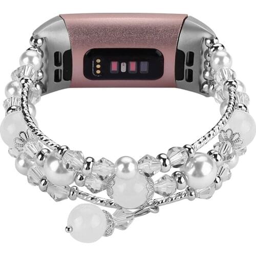 Elastic Loop Strap for Fitbit Charge 3 SE/ 4 Bracelet for Women Luxury Jewelry Stretch Correa for Fitbit Charge 2 Wristband 2021