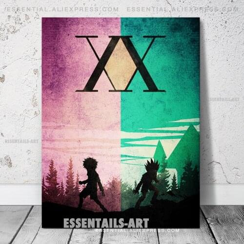 Hunter x Hunter HxH Gon Killua Anime Manga Poster Wall Art Print Picture Living Room Home Decor Painting Decoration Canvas