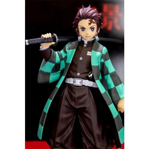 Demon Slayer Kimetsu No Yaiba Figure Tanjiro Kamado Ninja Figurine Toy Brinquedos Figurals Ninja Model Kids Gift Doll 14cm