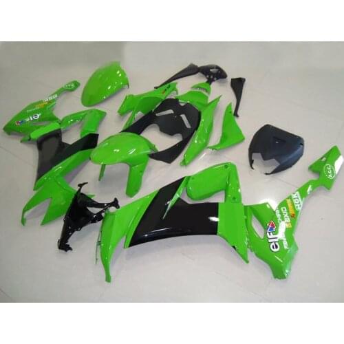 Motorcycle Fairing kit for KAWASAKI Ninja ZX10R 08 09 10 ZX-10R ZX 10R 2008 2009 2010 ABS Green gloss black Fairings set+gifts