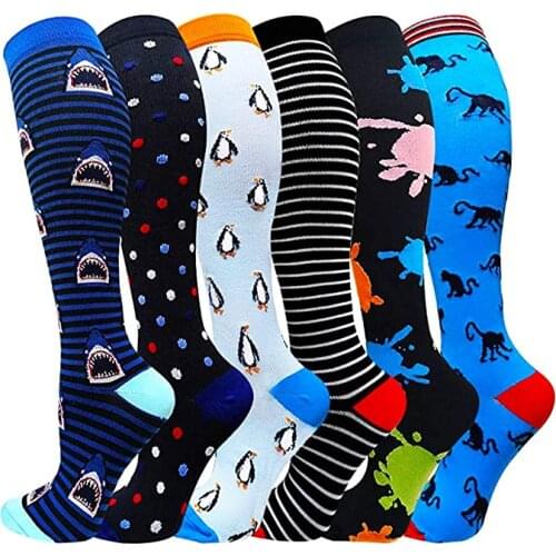 Compression Socks Long Pressure Stockings High Running Men Women Socks Animal Sports For Antifigue Unisex Outdoor Cycling Socks