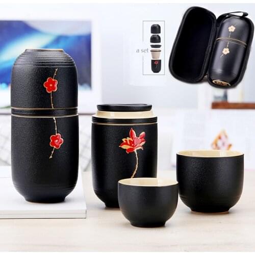 Concentric Cup Portable teaware sets ceramic kung fu travel tea set Japanese style mug cup outdoor teapot ceremony kettle