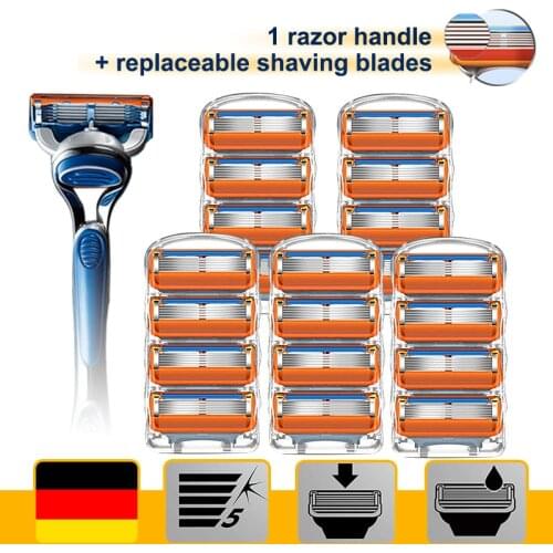 Razor Blades Machine for Shaving Cassettes Suitable for Gillette Fusion5 Safety Shaving Manual Shaving Tool Set for Beard