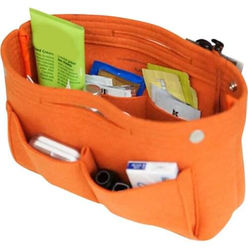 1Pc Multifunction Felt Cloth Inner Bag Fashion Handbag Multi-pockets Cosmetic Storage Organizer Bags Luggage Bags Accessories