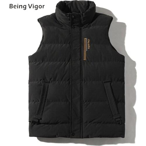 2019 Men Gilet Waistcoat Winter Cotton Padded Sleeveless Puffer Jacket Coats Outwear Mens Thicken Vest 4XL