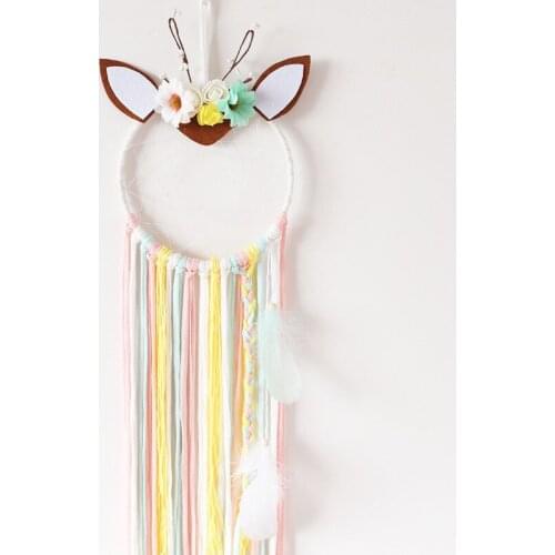 Bohemian Cat Wall Hanging Decor Wall Tapestry Wooden Butterfly Tassels Wall Decor Eco Home Decor Macrame Tapestry Christmas Gift