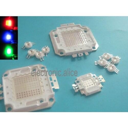 New Hot Colorful color 3W 5W 10W 50W 100W RGB 4pin 6pin LED Grow Led Chip ,45mil Bridgelux Base PCB