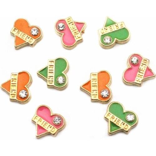New Arrival 10pcs/Lot Peach Heart Letter Mix Fit Living Glass Floating Lockets Accessory Charms Bracelet DIY Jewelry