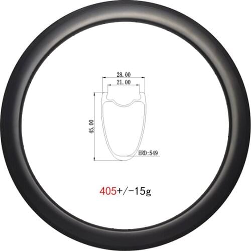 405g 700C Road Bike Rim Carbon 45mm Deep V brake Clincher Tubeless 28mm Wide 21mm Inner Road Bicycle Hoop 16 18 20 21 24 28 Hole
