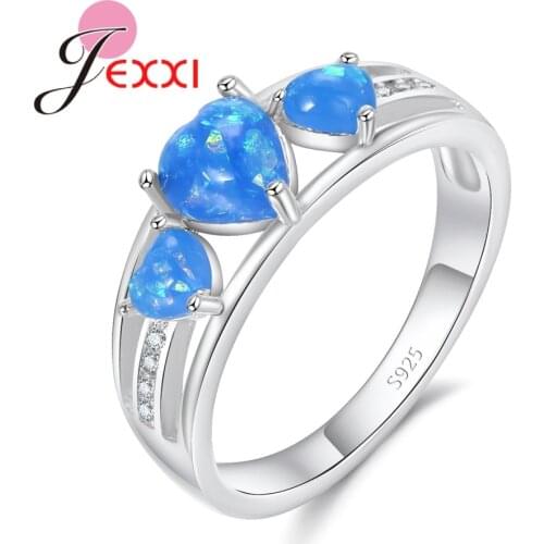 Wholesale Sweet Love Heart Shaped 925 Sterling Silver High Quality Jewelry For Women Bridal Best Gifts Wedding Band Rings