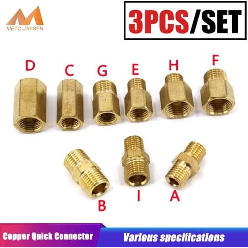 PCP Copper Double End Male Plug Quick Coupler Connector M10x1 M8x1 Female Male Thread Air Socket Connection Fittings