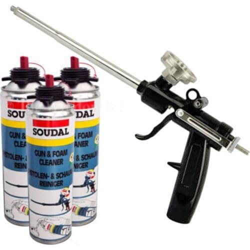 Newest 1PC Heavy Duty PU Foam Gun Expanding Spray Applicator New & Improved Adapter Basket Black