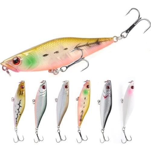 Fishing Lure Pencil 6.4g 7cm Sandeel Shape With Strong Hooks Topwater Pencil fishing top water lures hard baits Minnow ice fish