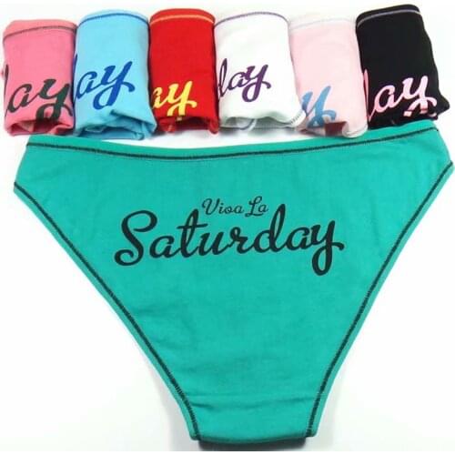 7pcs/lot girls underwearYoung girls boxers teen panties Week panties cotton briefs Character clothes pants underpants