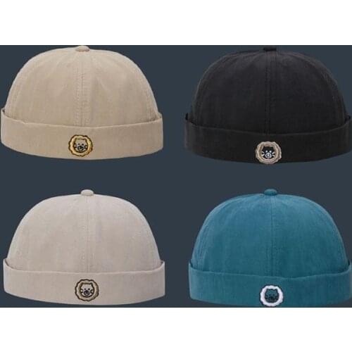 Spring And Summer New Men And Women Universal Cap Casual Landlord Hat Street Melon Skin Tide Hats Without Brim Retro Hip Hop Cap